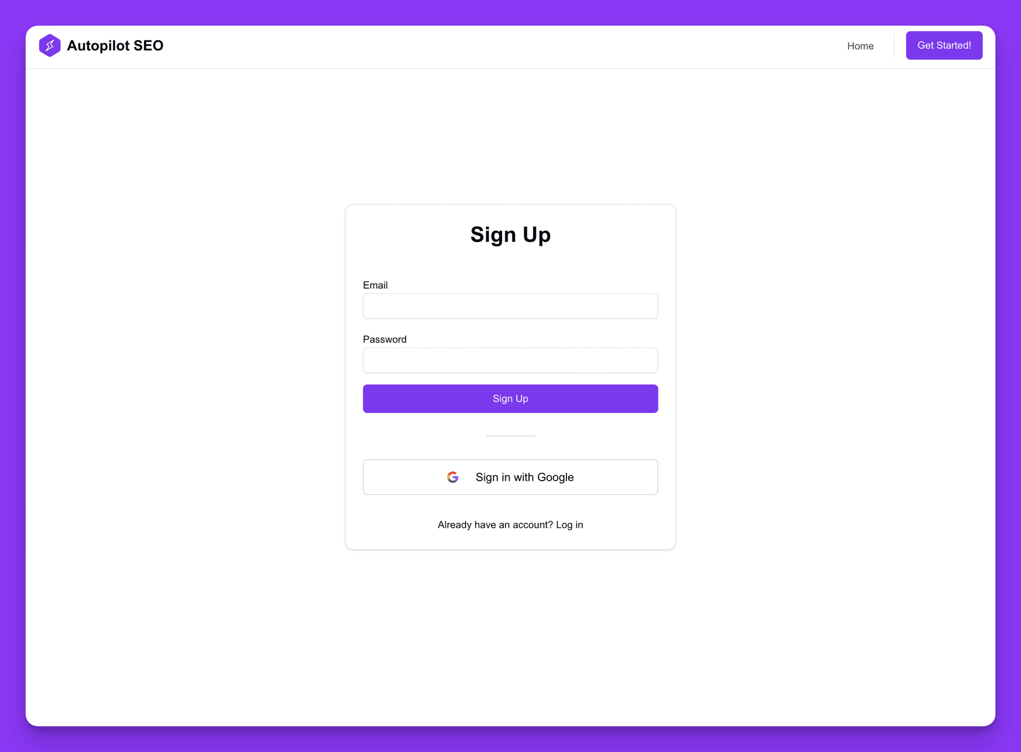 Sign Up