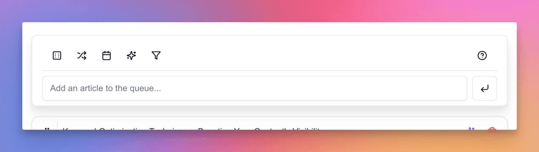 AutopilotSEO Queue Toolbar